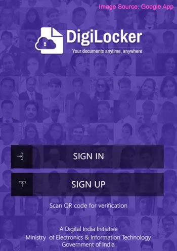Digilocker App Login Screen