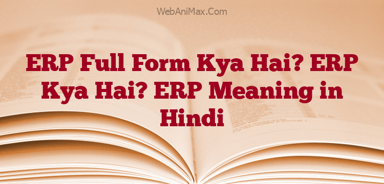 ERP Full Form Kya Hai? ERP Kya Hai? ERP Meaning in Hindi