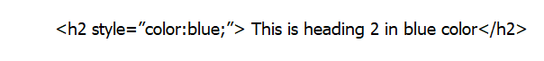 Inline CSS Example
